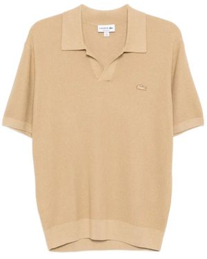 Lacoste Logo-Embroidered T-Shirt - Natural