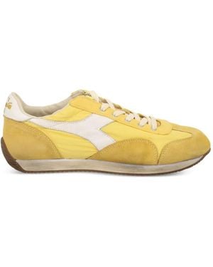 Diadora Suede-Panelled Sneakers - Yellow