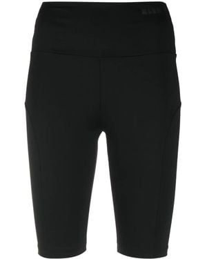 MSGM High-Waist Stretch Shorts - Black