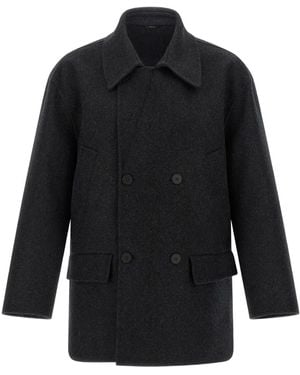 Fendi Double-breasted wool coat - Negro