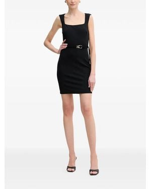 Guess Square Neck Belt Dress - Black