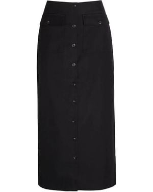 Reformation Button-Up Skirt - Black
