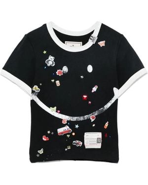 Maison Mihara Yasuhiro T-Shirt Con Stampa - Nero