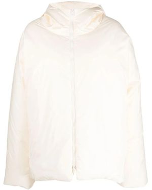 Sherpa Shuoy Hooded Puffer Jacket - White