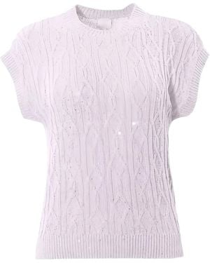 Eleventy Top con lentejuelas - Rosa