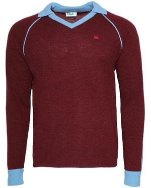 Fila Contrasting Trim T-Shirt - Red