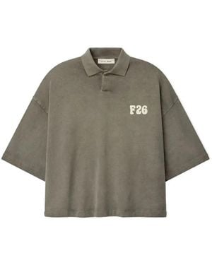 Fear Of God Cropped Polo Shirt - Grey