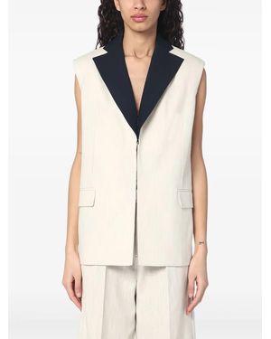 Erika Cavallini Semi Couture Davide Waistcoat - White