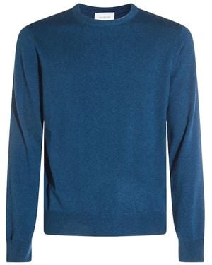 Malo Round-Neck Wool Sweater - Blue