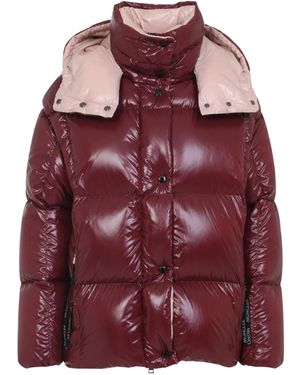 Moncler Short Parana Down Jacket With Hood - Red