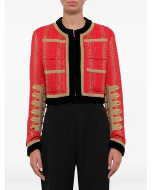 Givenchy Cropped Military-Style Jacket - Red