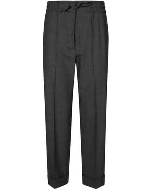 P.A.R.O.S.H. Luwool Drawstring Trousers - Grey
