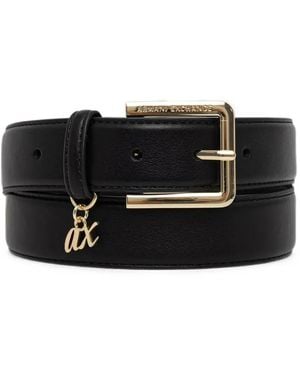 ARMANI EXCHANGE Schnallengürtel Mit Logo-Anhänger - Schwarz