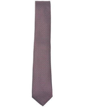 Canali Geometric-Pattern Tie - Lila