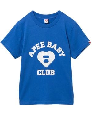 AAPE BY A BATHING AP Printed T-Shirt - Blue