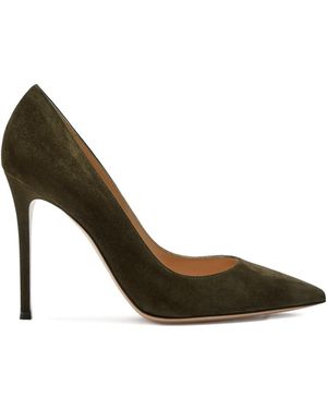 Gianvito Rossi 105Mm Gianvito Suede Pumps - Metallic