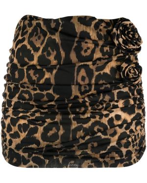 Blumarine Mini-Rok Met Luipaardprint - Zwart