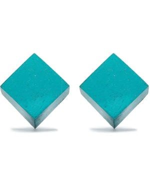 Monies Pendientes Con Diseño Geométrico - Azul