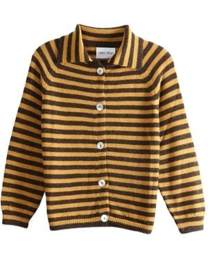 Nikki Chasin Sutton Striped Raglan-Sleeve Cardigan - Metallic