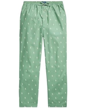 Polo Ralph Lauren Polo Pony Patterned Drawstring Pyjamas - Green