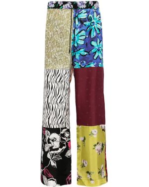 Marine Serre Regenerated Silk Trousers - White