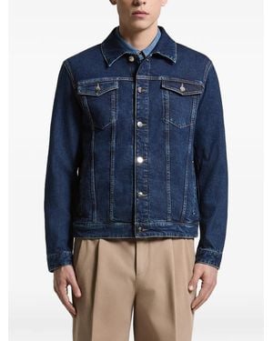Peserico Button-Up Denim Jacket - Blue