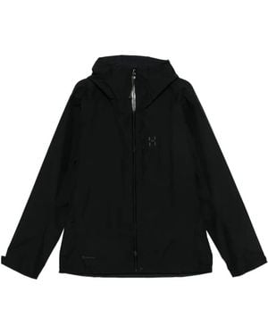 Haglöfs Logo-Patch Hooded Jacket - Black