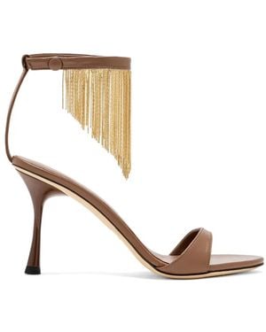 STUDIO AMELIA Figaro Fringed-Strap Sandals - White