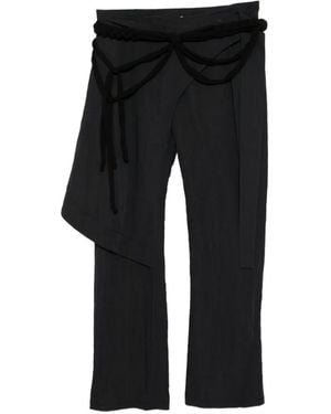 Hyein Seo Gewickelte Hose - Schwarz