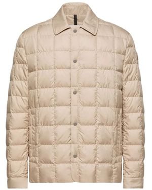 Moncler Castellana Down Quilted Press-Stud Shirt Jacket - Natural