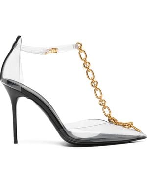 Balmain Pumps Con Dettaglio A Catena - Bianco