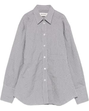 Rohe Blouse Met Gingham Ruit - Grijs