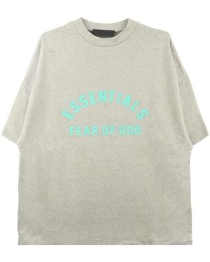 Fear Of God Essentials Brand-embossed Cotton-jersey T-shirt - Grey