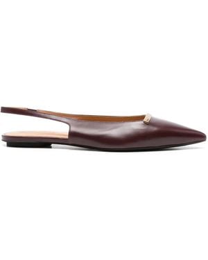 Tod's Leopard-Print Slingback Flat Court Shoes - White