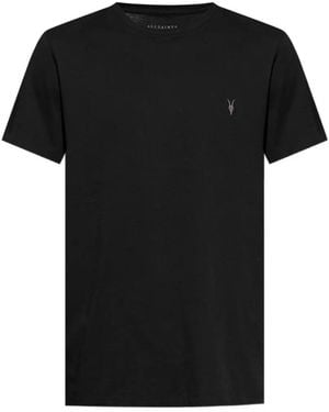 AllSaints Ramskull-Embroidered T-Shirt - Black