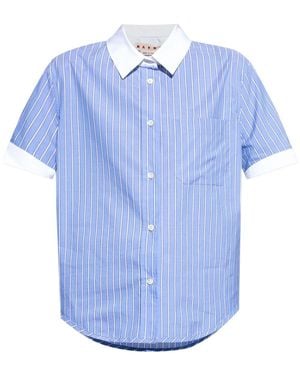 Marni Striped Cotton Shirt - Blue