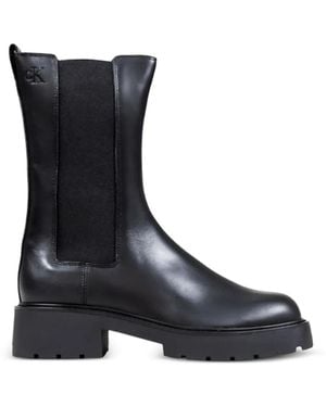 Calvin Klein Chunky-Sole Chelsea Boots - Black