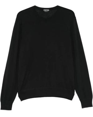 Tom Ford Crew-Neck Long-Sleeve Jumper - Black