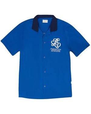 Aimé Leon Dore Logo-Print Bowling Shirt - Blue