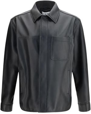 Loewe Leather Shirt - Grey