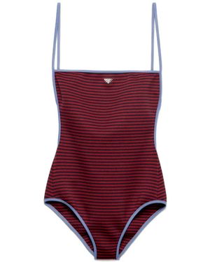 Prada Bañador de una pieza en punto interlock jersey - Rojo