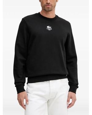 Lacoste Logo Print Sweater - Black