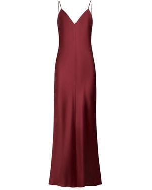 12 STOREEZ Spaghetti-Strap Silk Dress - Red