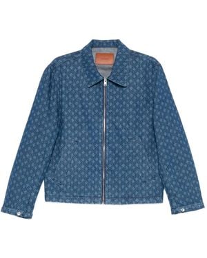 Sandro Giacca Denim Con Zip - Blu