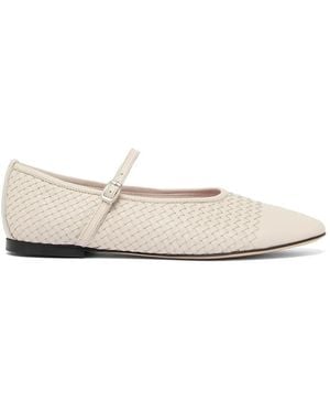 CAREL PARIS Ballerines Tracy En Cuir Tressé - White
