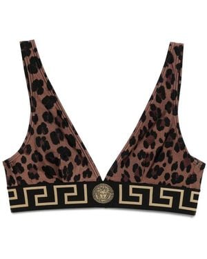 Versace Bikinitop Met Luipaardprint - Zwart