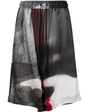 Julius Bermudas con estampado gráfico - Negro