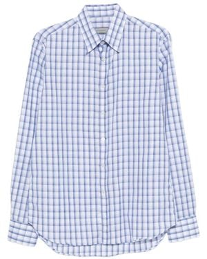 Canali Check Shirt - Blue