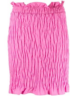 MSGM Shirred-Effect Mini Skirt - Pink