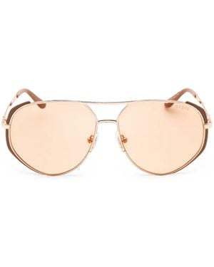 Guess Geometric-Frame Sunglasses - Natural